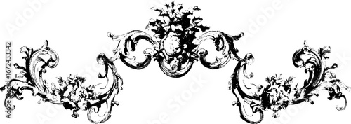 Ornate vintage decorative flourish design for art or print