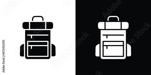 Hiking backpack icon vector Graphic Designs. Suitable for use on web apps,