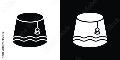 Fez hat icon vector Graphic Designs. Suitable for use on web apps,