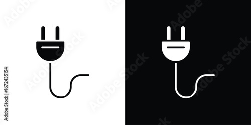 Electrical plug icon vector Graphic Designs. Suitable for use on web apps,