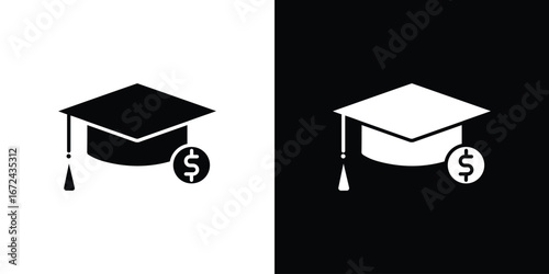 Education cost icon vector Graphic Designs. Suitable for use on web apps,