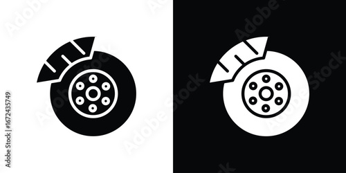 Disk brake icon vector Graphic Designs. Suitable for use on web apps,