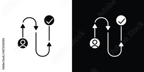 Customer journey icon vector Graphic Designs. Suitable for use on web apps,