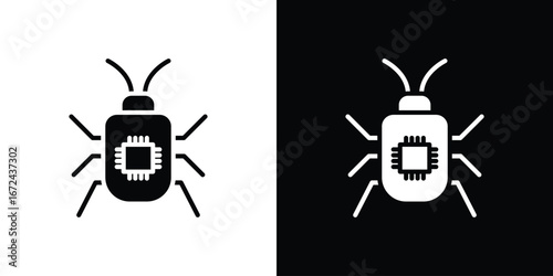 Computer bug icon vector Graphic Designs. Suitable for use on web apps,