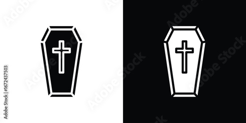 Coffin icon vector Graphic Designs. Suitable for use on web apps,