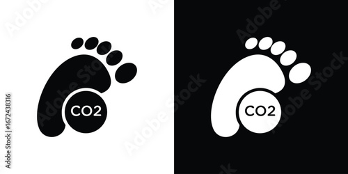 Carbon footprint icon vector Graphic Designs. Suitable for use on web apps,