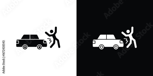 Car accident icon vector Graphic Designs. Suitable for use on web apps,