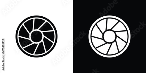 Camera shutter icon vector Graphic Designs. Suitable for use on web apps,