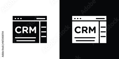 CRM icon vector Graphic Designs. Suitable for use on web apps,