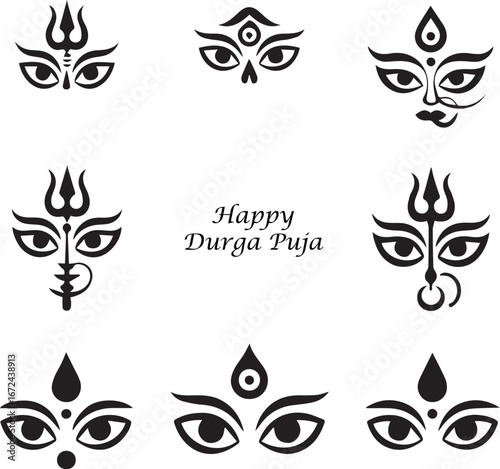 Happy durga puja celebration design