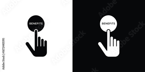 benefits icon vector Graphic Designs. Suitable for use on web apps,
