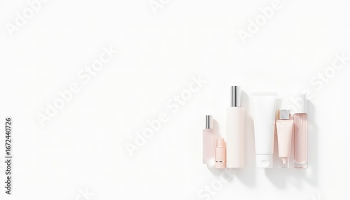 Wallpaper Mural Minimalist beauty product presentation showcasing various shapes, sizes, and materials, set against a clean, bright, neutral backdrop Torontodigital.ca