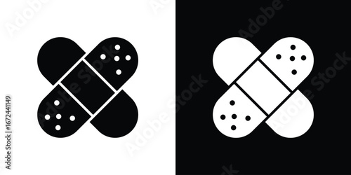 Band aid icon vector Graphic Designs. Suitable for use on web apps,