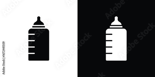 Baby milk bottle icon vector Graphic Designs. Suitable for use on web apps,