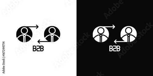 B2B icon vector Graphic Designs. Suitable for use on web apps,