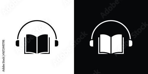 Audio book icon vector Graphic Designs. Suitable for use on web apps,