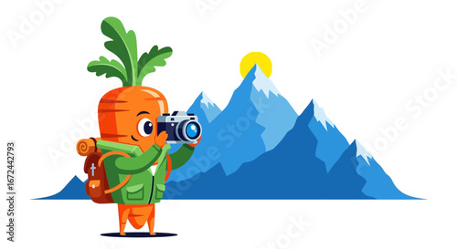 Carrot Photographer Takes Photos Of Mountains, Creating A Stunning Landscape Scene