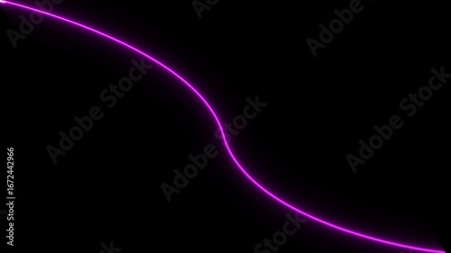 Vibrant purple neon light curve abstract background flowing motion digital graphic design futuristic technology concept