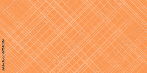 Abstract seamless orange geometric pattern with vintage brown and pink retro stripes and square shapes. clothing, skirts, pants, aprons, tablecloth, blankets or decorative fabrics. Vector illustration