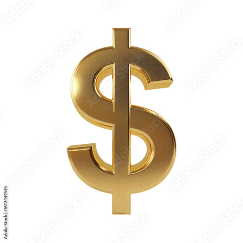 Shimmering gold dollar sign symbol luxury finance money currency business wealth