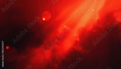 Vintage film light leaks texture with warm red and orange tones