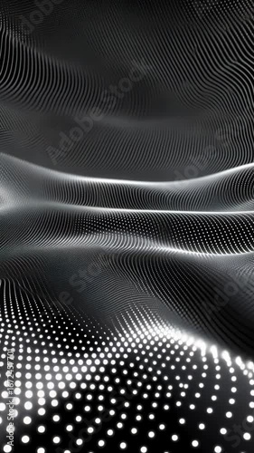 Undulating patterns of light and dark form a captivating visual display, evoking a sense of depth and movement in a digital world