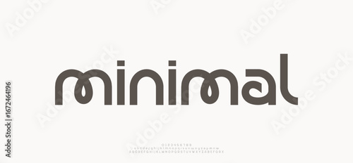 minimal creative tech logo alphabet fonts. Typography minimalist urban sans serif digital fashion future creative logos fonts. vector illustration
