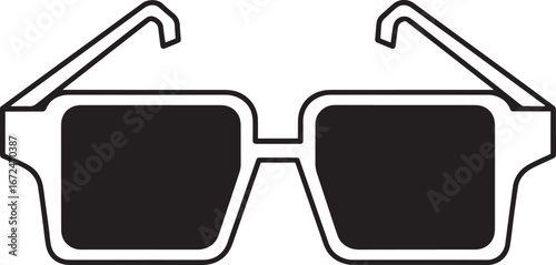 Rapper Sunglasses Minimal Line Icon