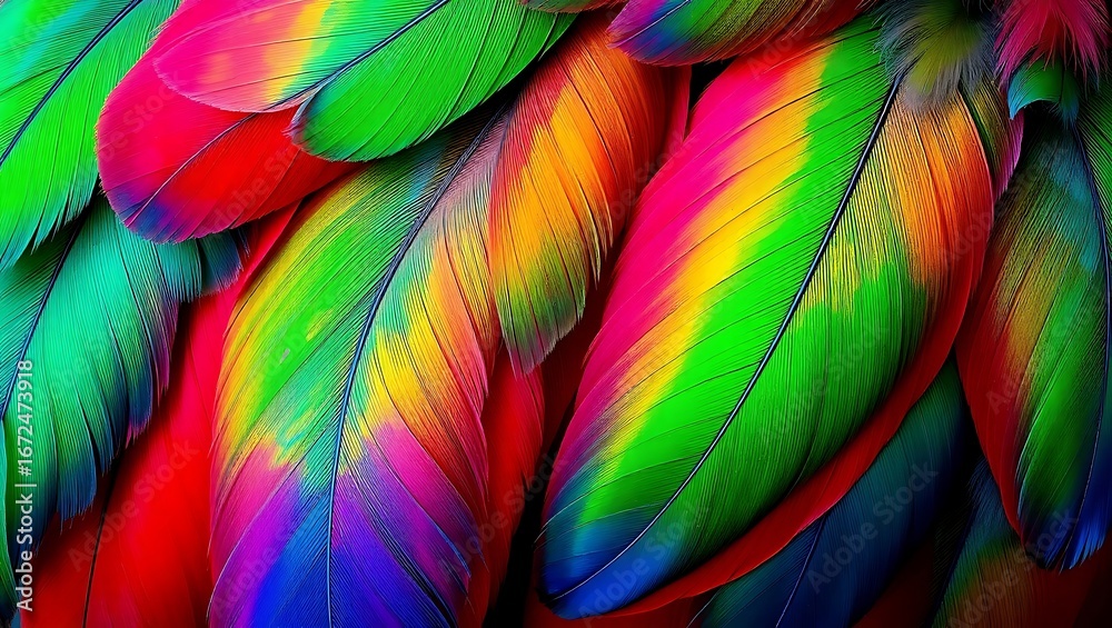 Obraz premium Colorful Soft Feather Abstract Texture Background