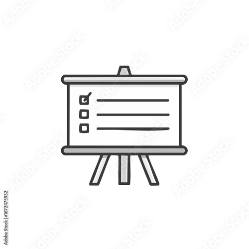 A checklist on a white board with check marks, symbolizing tasks accomplished or goals achieved