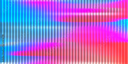 A dynamic design featuring a flowing, wavy pattern set against a striking gradient background.