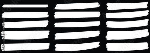 Set of hand drawn marker line vector illustration design element, grunge strokes, doodle lines underline scribble. design element doodle scribble underline vector illustration.