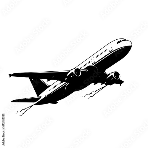 passenger plane vector illustration