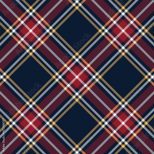 Blue red traditional scottish tartan plaid checkered stripes flannel pattern background