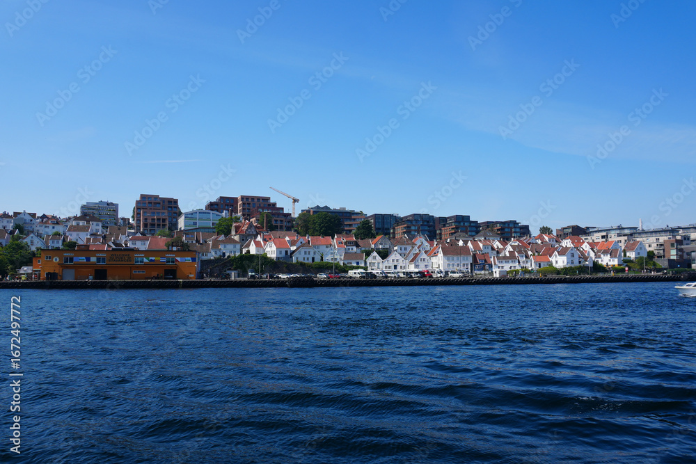Fototapeta premium Blick auf den Stadtteil Gamle in Stavanger in Norwegen
