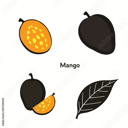 Sweet Marang Fruit Vector Illustration with Leaves"