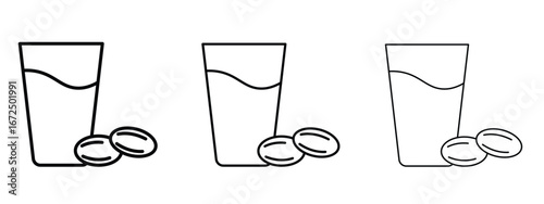 Ramadan iftar icon in outline stroke style symbol.