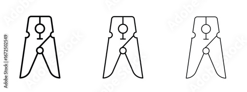 Peg icon in outline stroke style symbol.