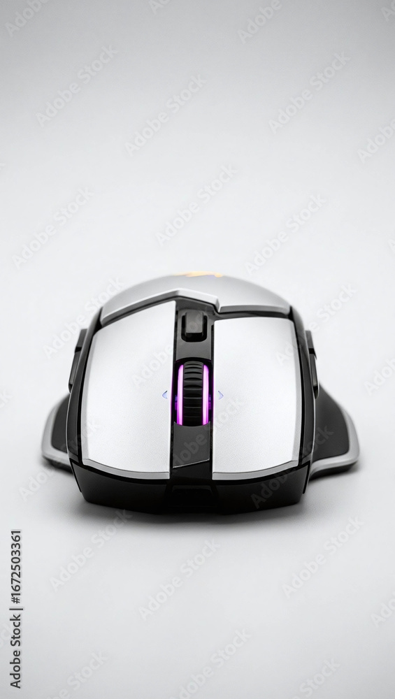 Fototapeta premium Ergonomic Gaming Mouse with Customizable RGB Lighting and High Precision Sensor for Competitive Play