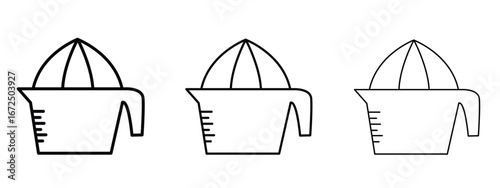 Juicer squeezer icon in outline stroke style symbol.