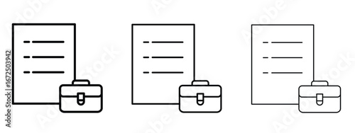 Job description icon in outline stroke style symbol.