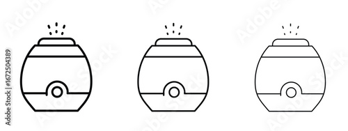 Humidifier icon in outline stroke style symbol.