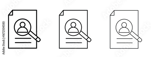 Hiring icon in outline stroke style symbol.