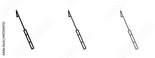 Harpoon icon in outline stroke style symbol.