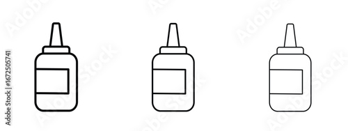 eye drop icon in outline stroke style symbol.