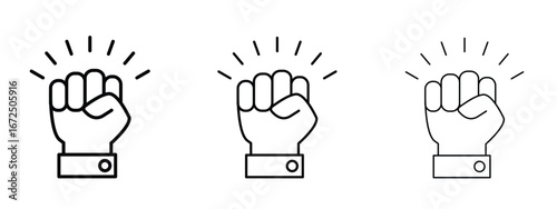 Empowerment icon in outline stroke style symbol.