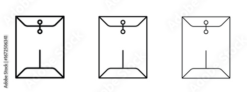 Document envelope icon in outline stroke style symbol.