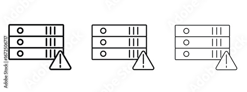 Data loss icon in outline stroke style symbol.