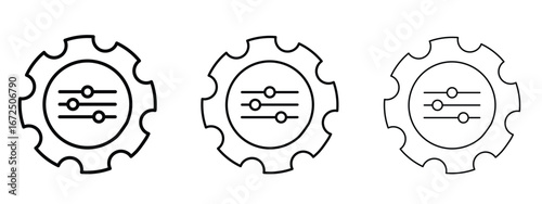 Customized icon in outline stroke style symbol.