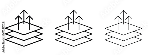 Breathable leather icon in outline stroke style symbol.